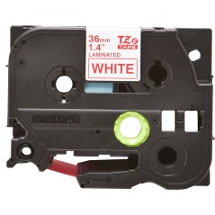 Brother Tape Red on White 36mm